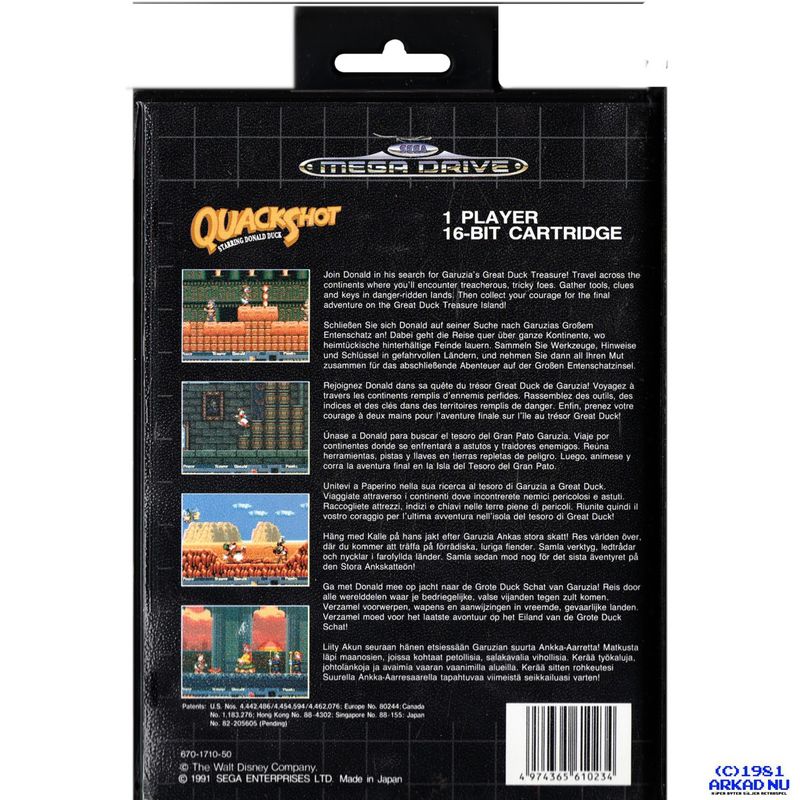 QUACKSHOT STARRING DONALD DUCK MEGADRIVE