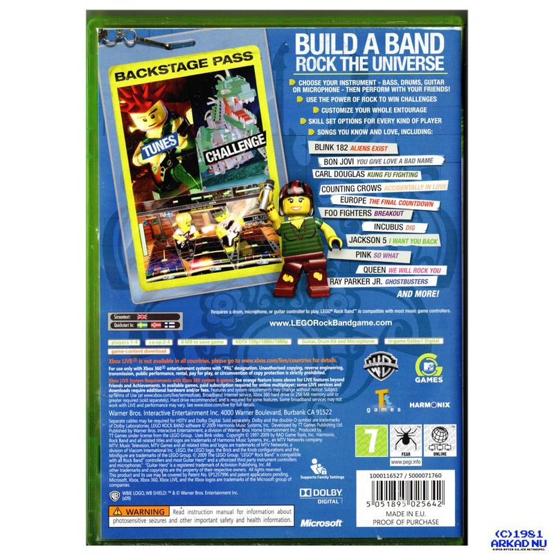 LEGO ROCK BAND XBOX 360