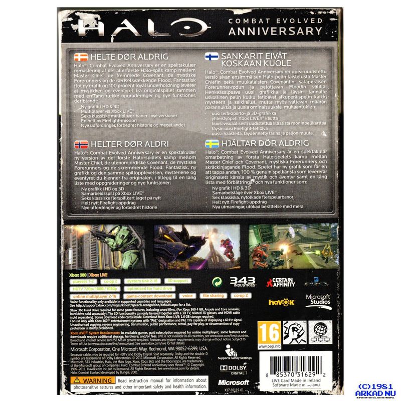 HALO COMBAT EVOLVED ANNIVERSARY XBOX 360