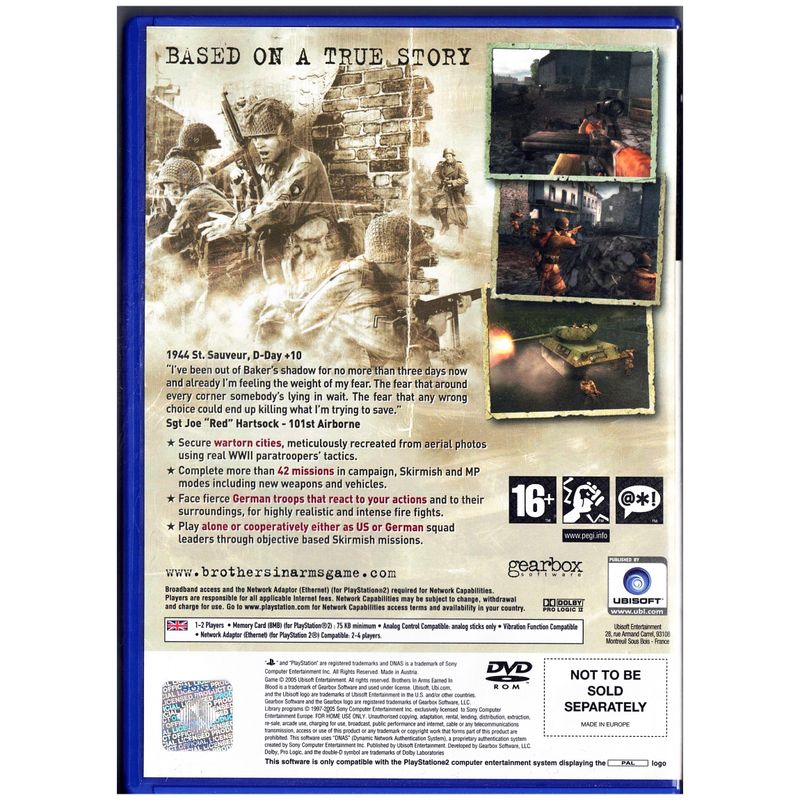 BROTHERS IN ARMS EARNED IN BLOOD PS2
