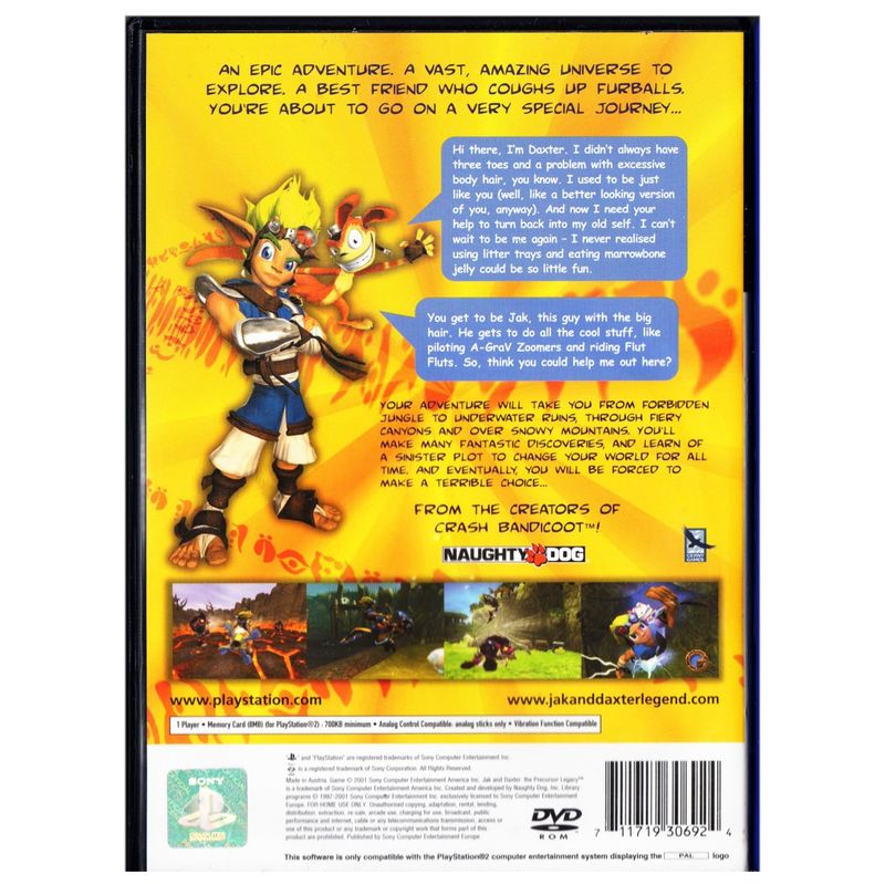 JAK AND DAXTER THE PRECURSOR LEGACY PS2