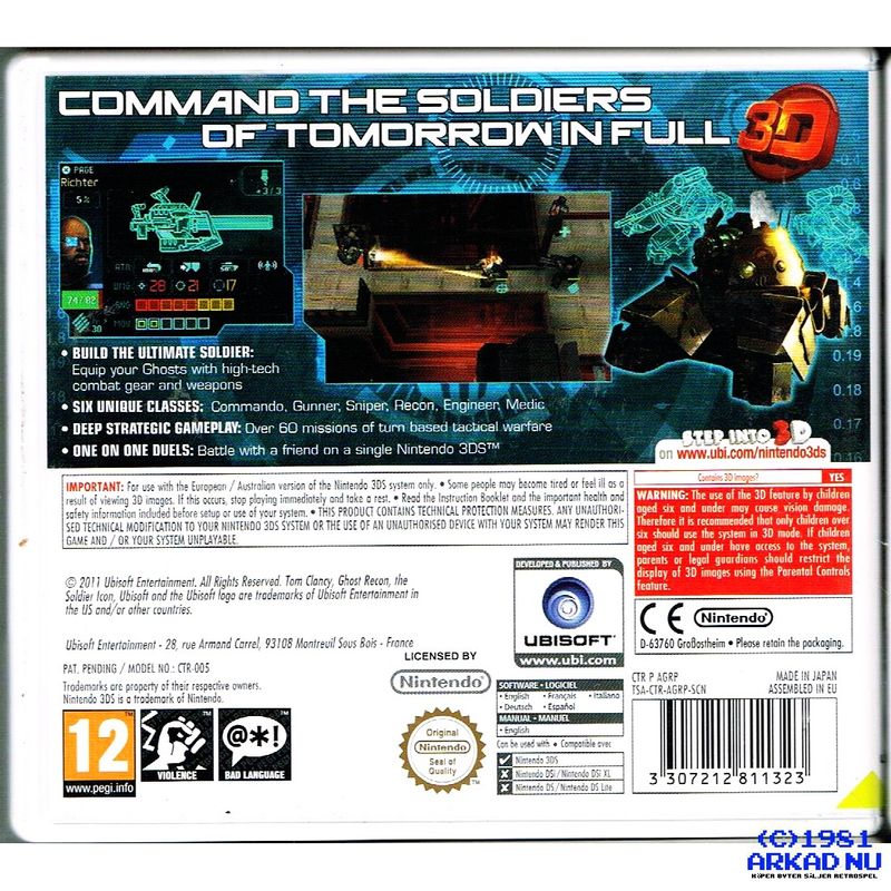 TOM CLANCYS GHOST RECON SHADOW WARS 3DS