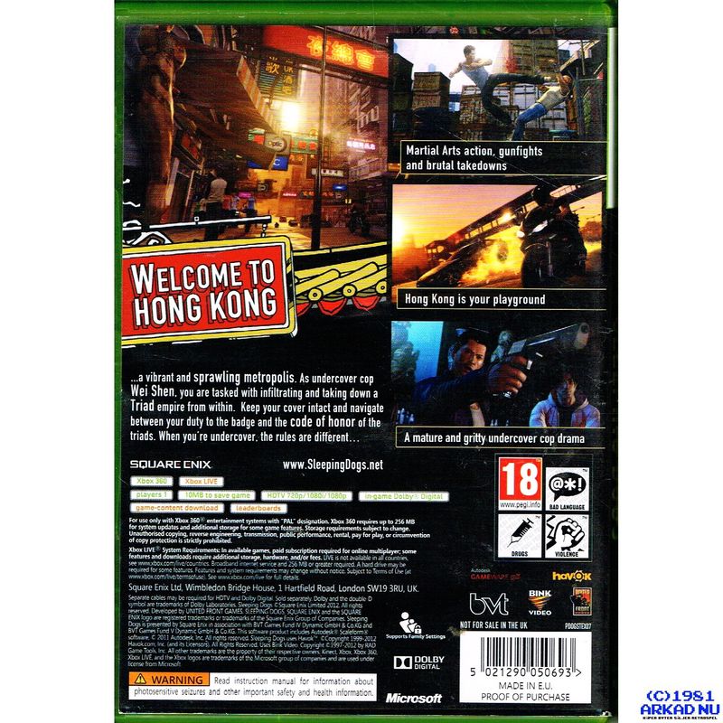 SLEEPING DOGS XBOX 360