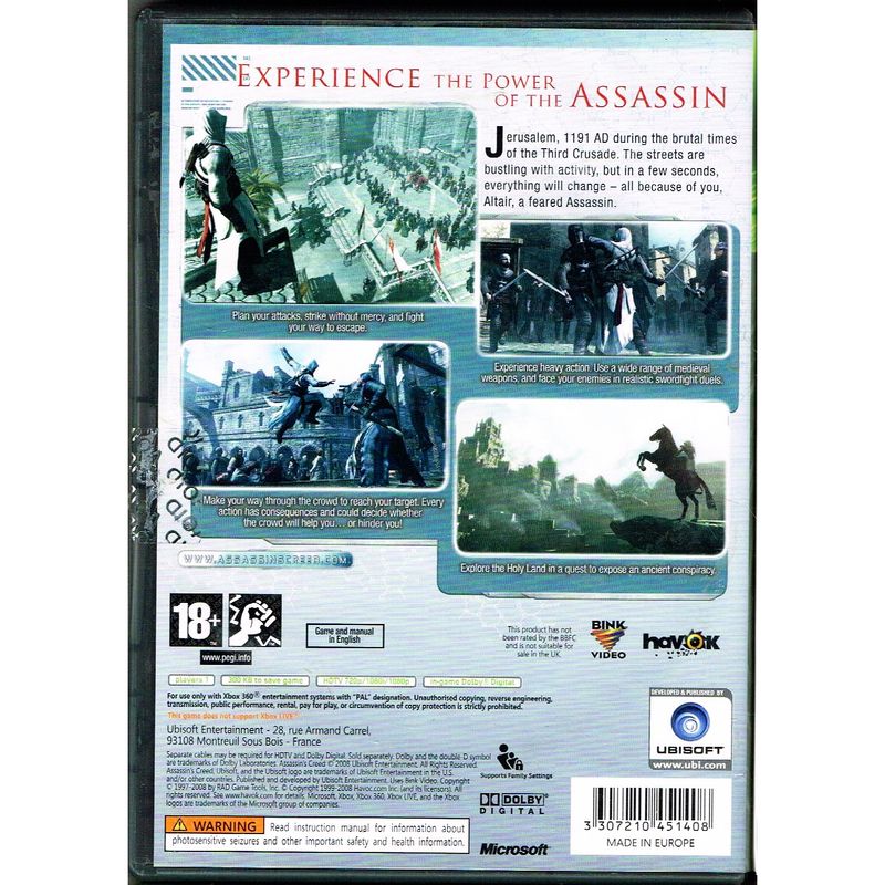 ASSASSINS CREED XBOX 360