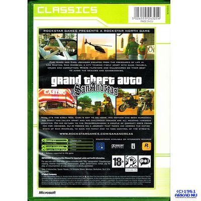 GRAND THEFT AUTO SAN ANDREAS XBOX