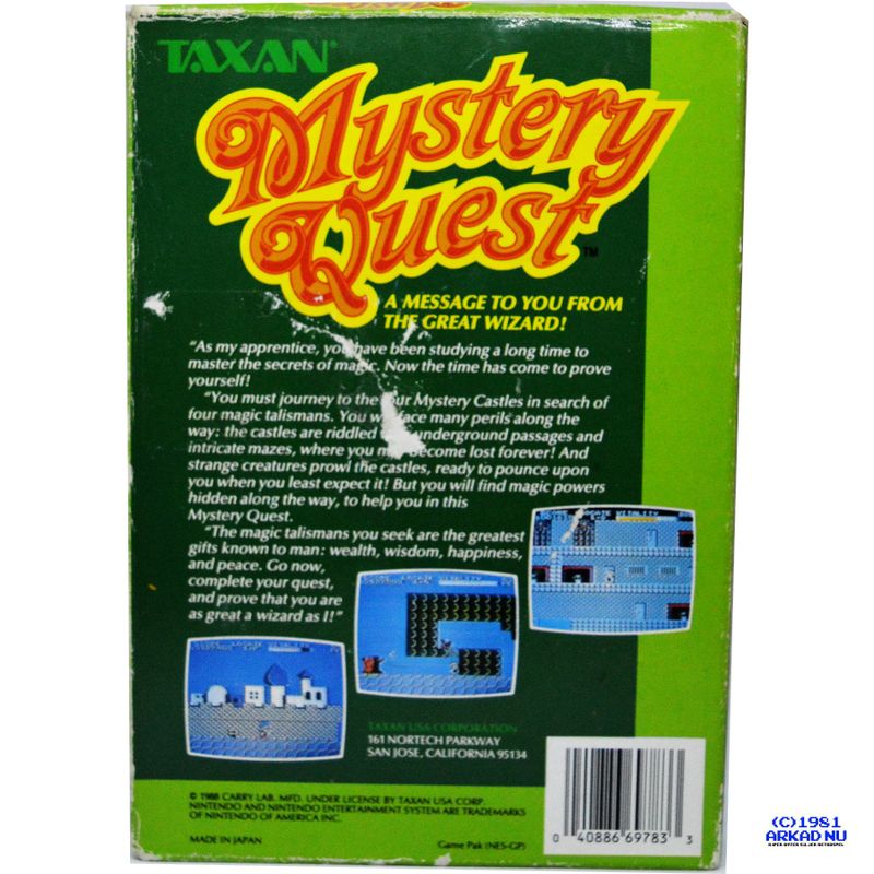 MYSTERY QUEST NES REV-A USA