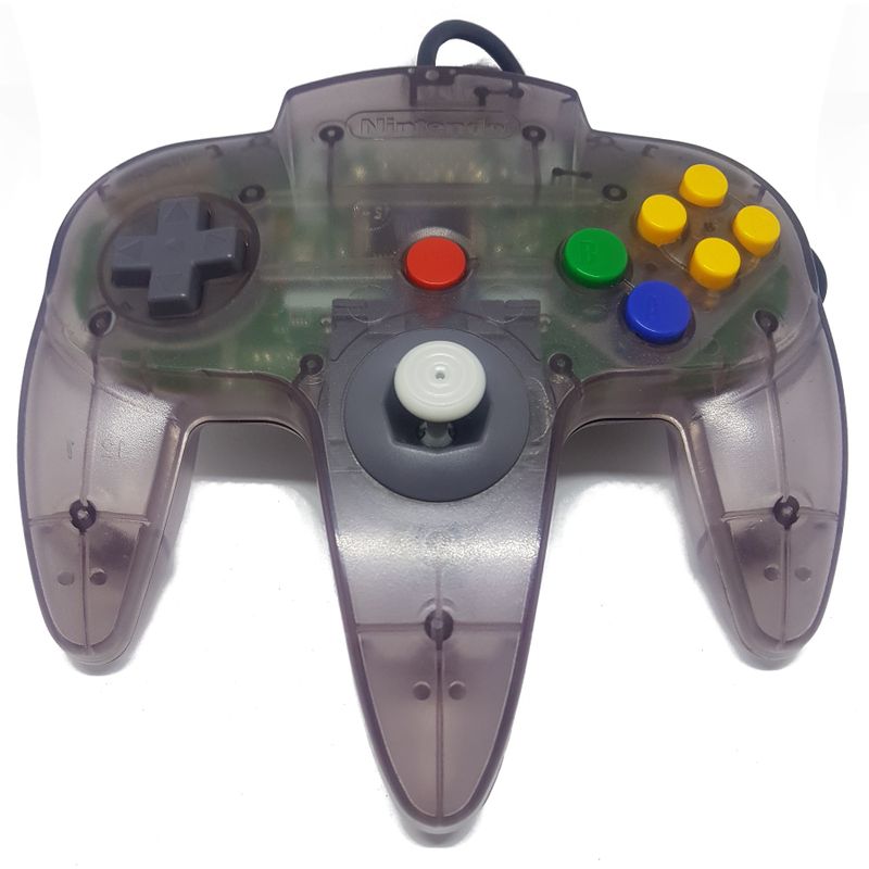 NINTENDO 64 HANDKONTROLL CLEAR MED NY STICKA