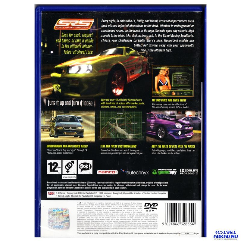 SRS STREET RACING SYNDICATE PS2