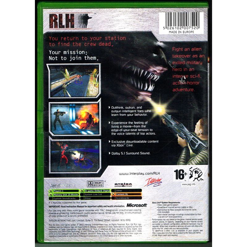 RLH RUN LIKE HELL HUNT OR BE HUNTED XBOX