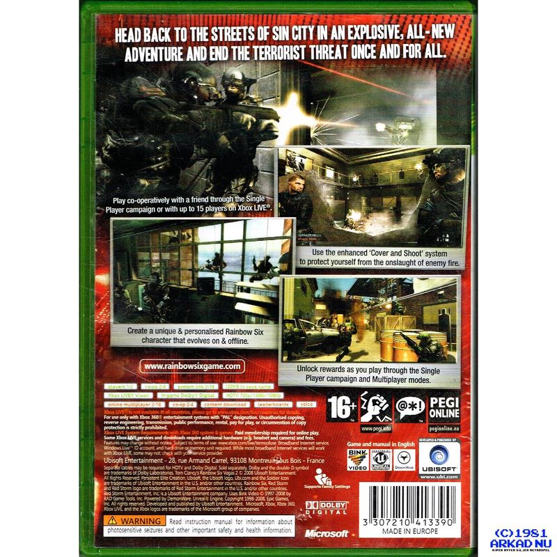 TOM CLANCYS RAINBOW SIX VEGAS 2 XBOX 360