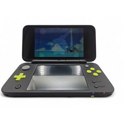 NEW NINTENDO 2DS XL BLACK + LIME GREEN 32GB SD