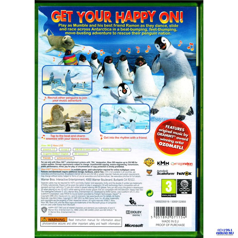 HAPPY FEET TWO XBOX 360