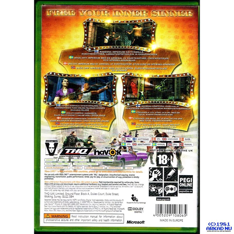 SAINTS ROW 2 XBOX 360