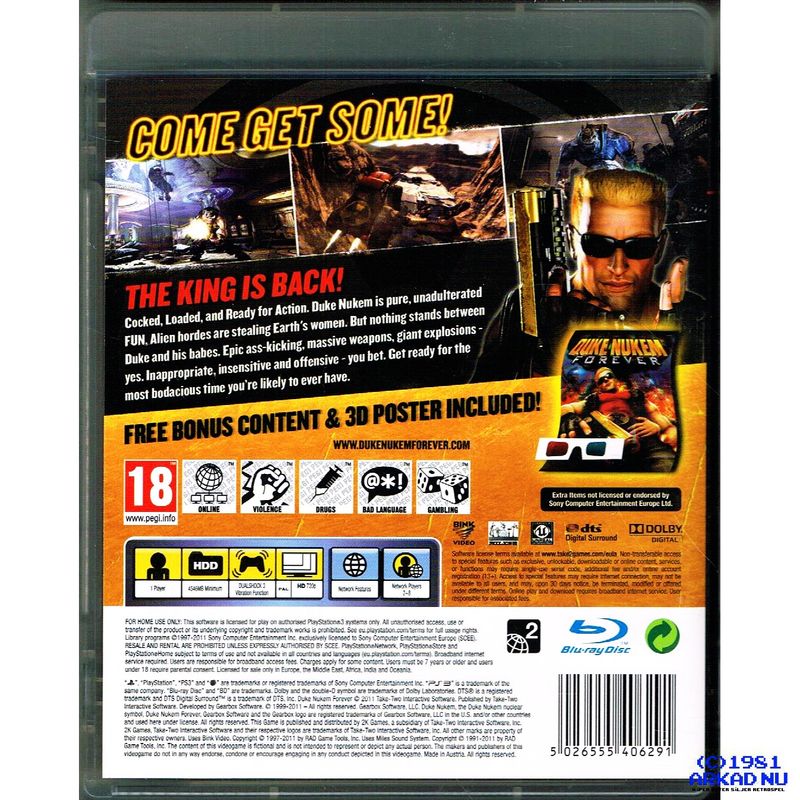 DUKE NUKEM FOREVER DUKES KICK ASS EDITION PS3