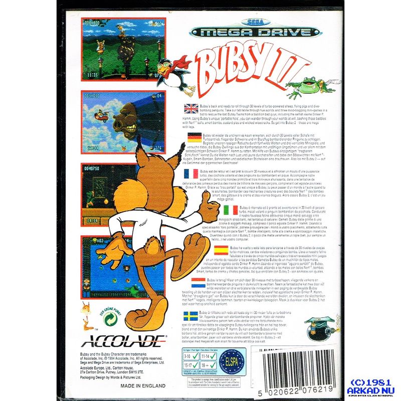 BUBSY II MEGADRIVE