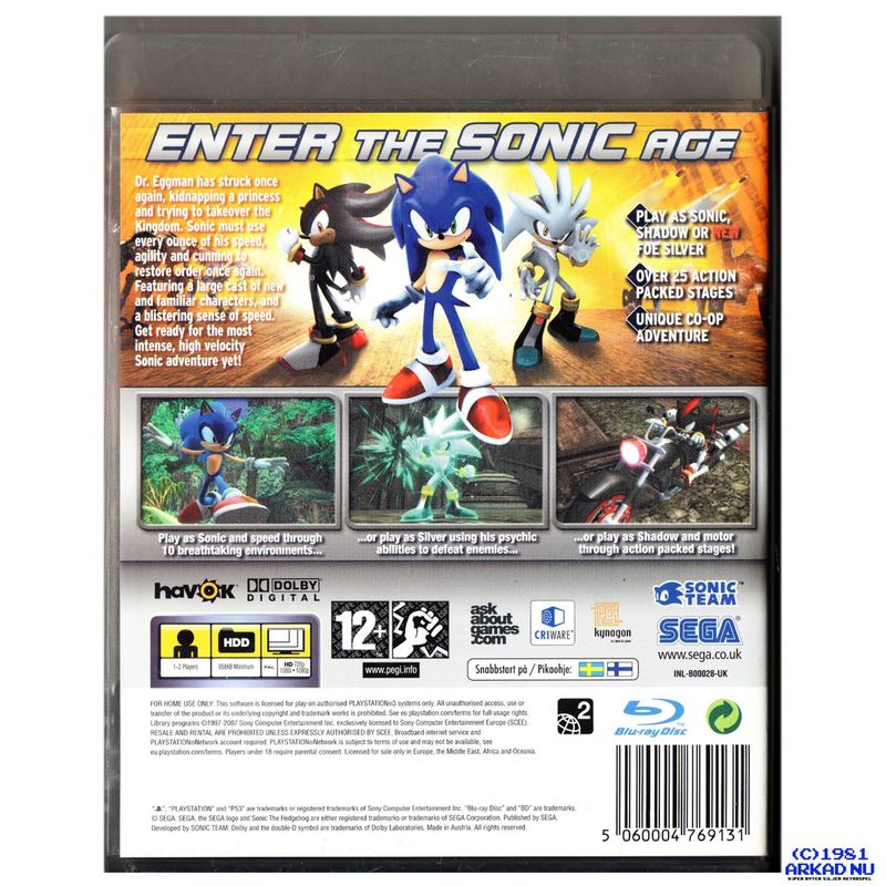 SONIC THE HEDGEHOG PS3