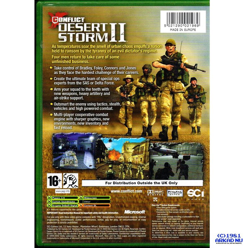 CONFLICT DESERT STORM II XBOX