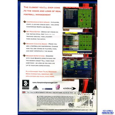 CHAMPIONSHIP MANAGER 2007 PS2