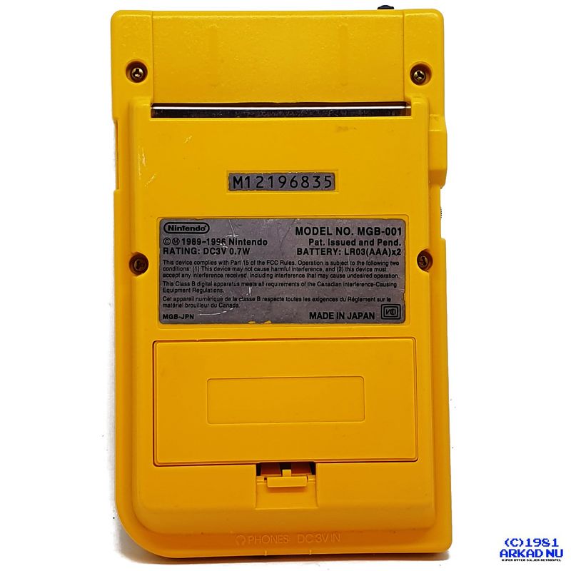 GAMEBOY POCKET GUL 
