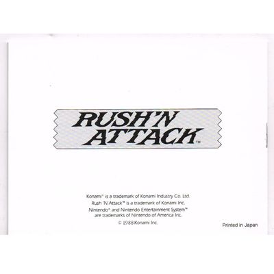 RUSH N ATTACK NES SCN