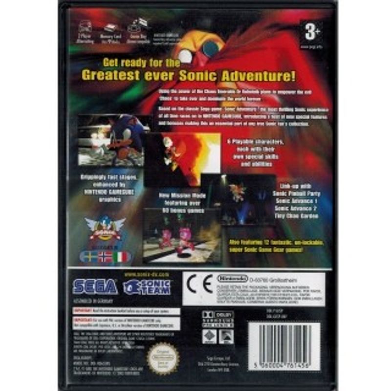 SONIC ADVENTURE DX DIRECTORS CUT GAMECUBE