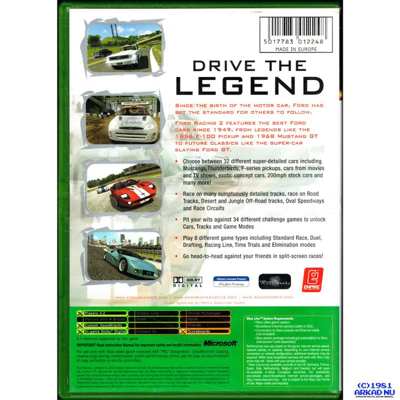 FORD RACING 2 XBOX