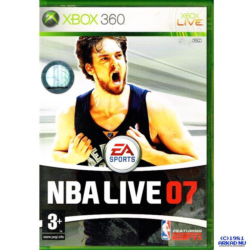 NBA LIVE 07 XBOX 360 SPANSK UTGÅVA