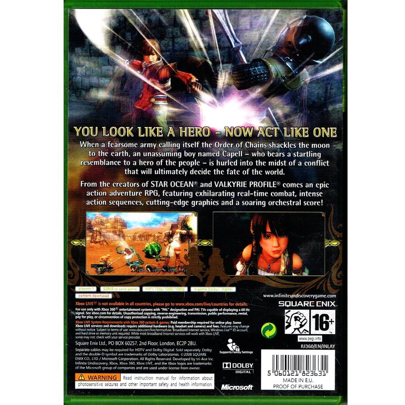 INFINITE UNDISCOVERY XBOX 360