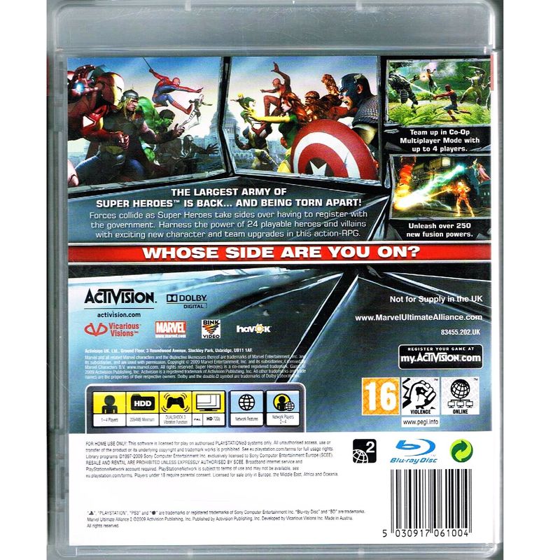 MARVEL ULTIMATE ALLIANCE 2 PS3