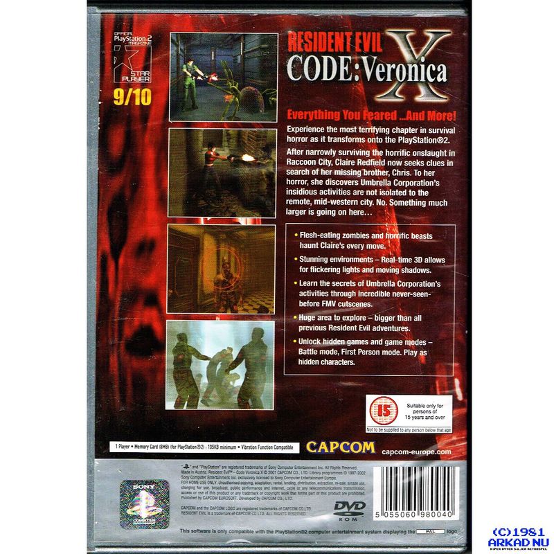 RESIDENT EVIL CODE VERONICA X PS2