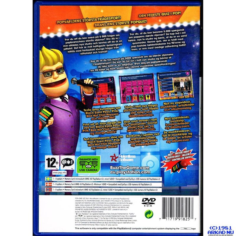 BUZZ THE POP QUIZ PS2