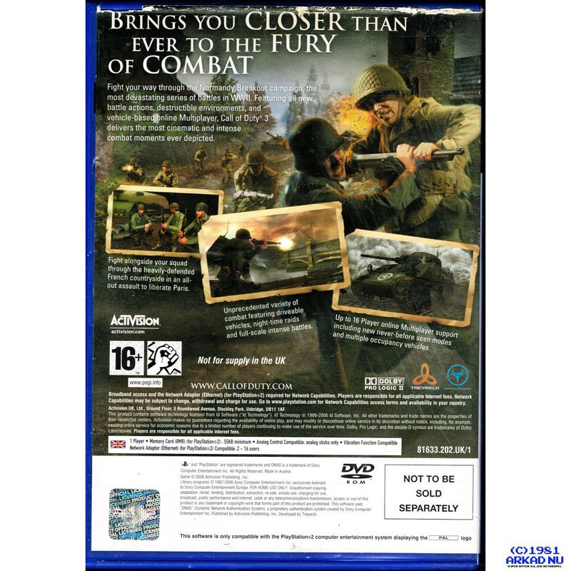 CALL OF DUTY 3 PS2