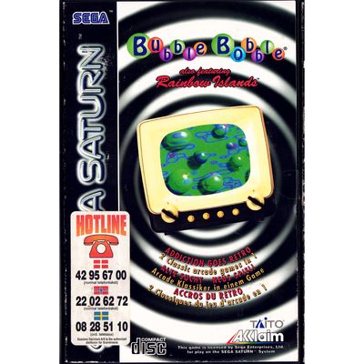 BUBBLE BOBBLE ALSO FT RAINBOW ISLAND SEGA SATURN RENTAL