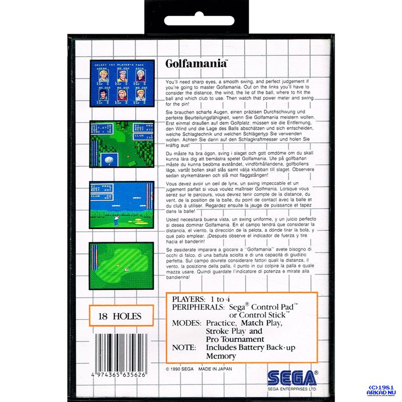 GOLFMANIA MASTERSYSTEM