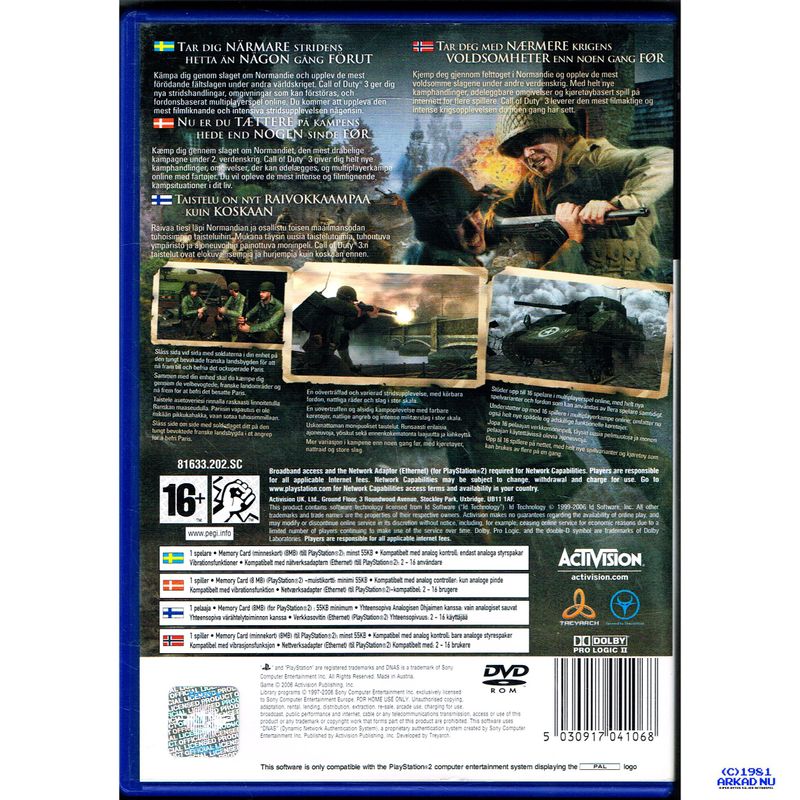 CALL OF DUTY 3 PS2