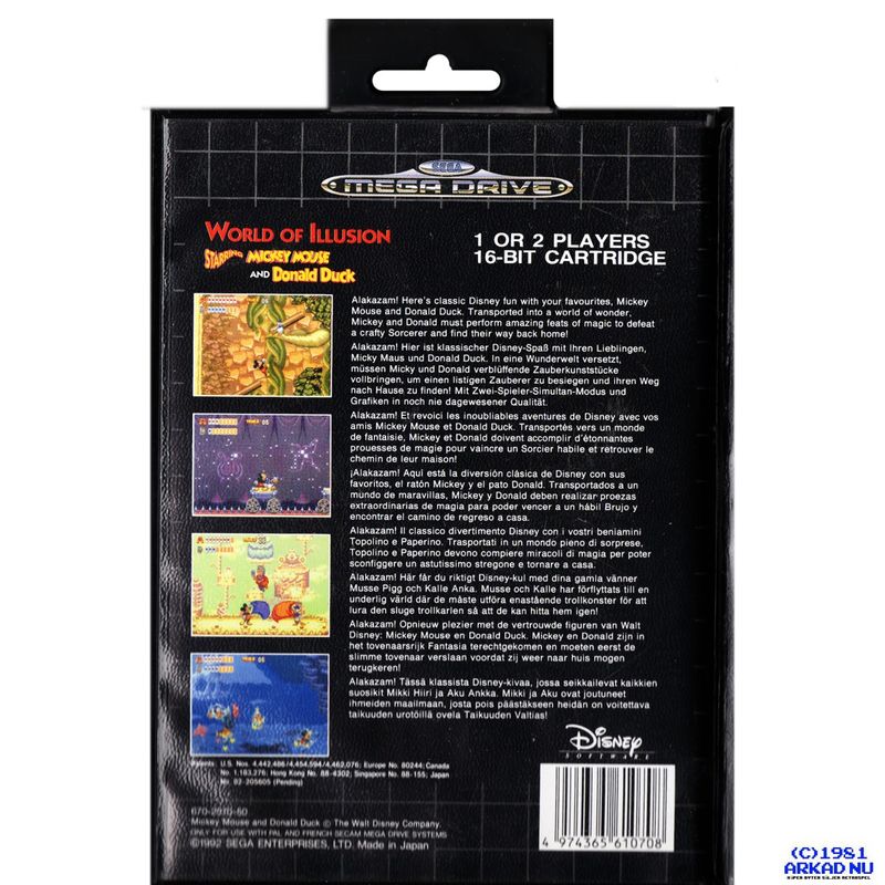 WORLD OF ILLUSION MEGADRIVE