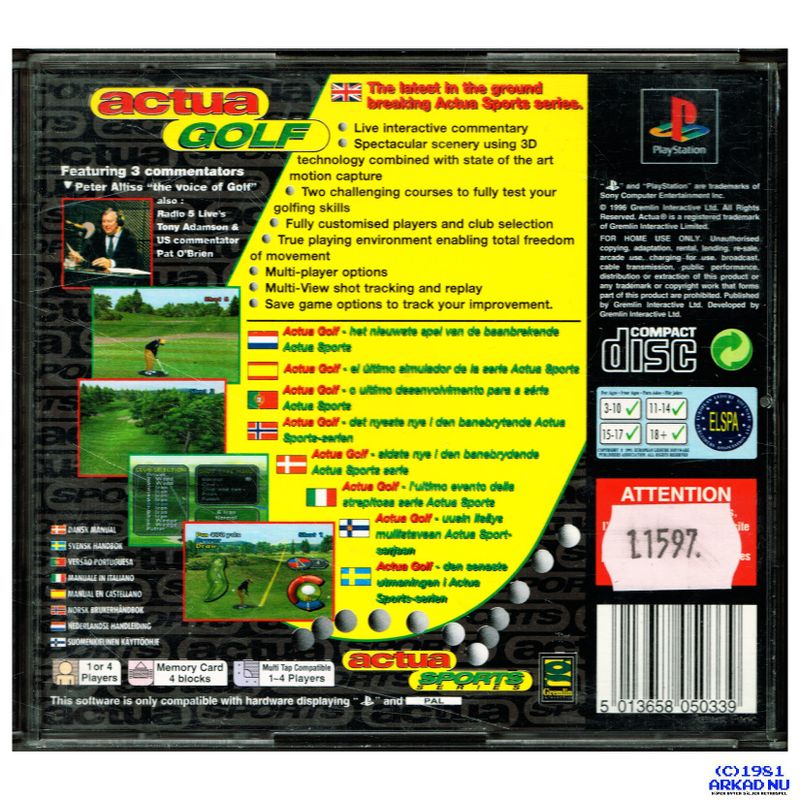 ACTUA GOLF PS1