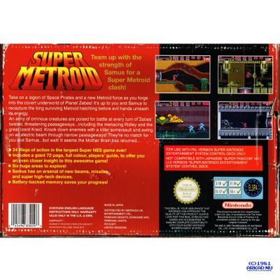 SUPER METROID SNES SCN BIG BOX