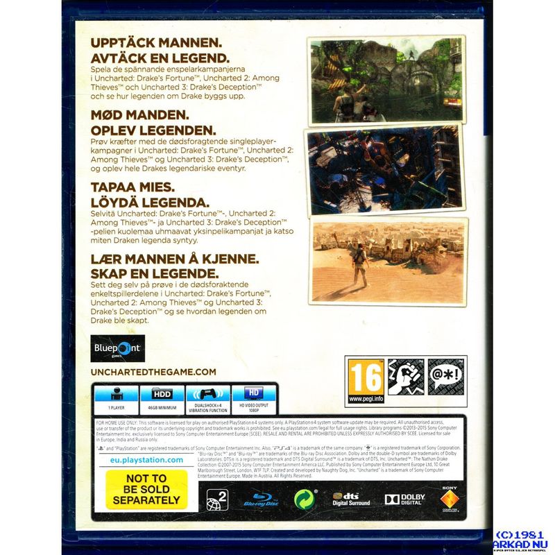 UNCHARTED THE NATHAN DRAKE COLLECTION PS4