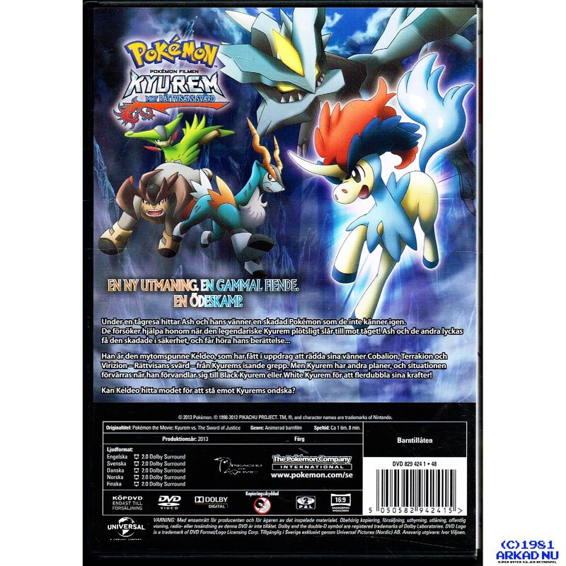 POKEMON KYUREM MOT RÄTTVISANS SVÄRD DVD