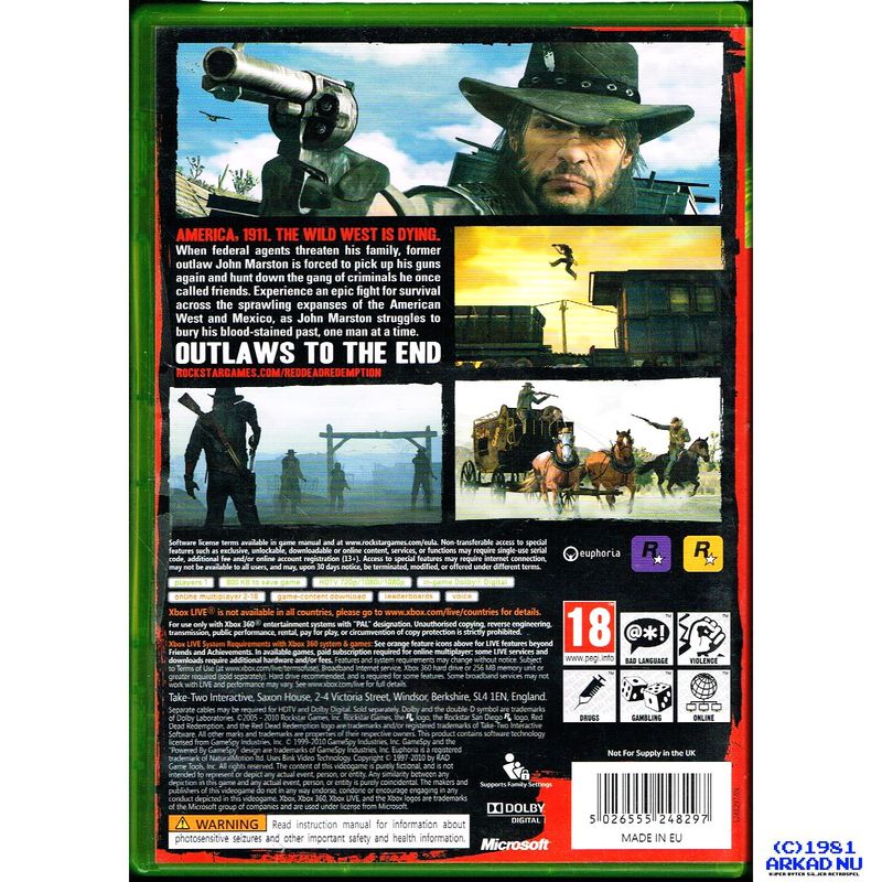 RED DEAD REDEMPTION XBOX 360