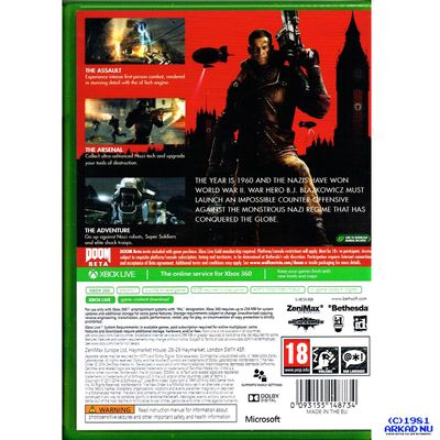 WOLFENSTEIN THE NEW ORDER XBOX 360