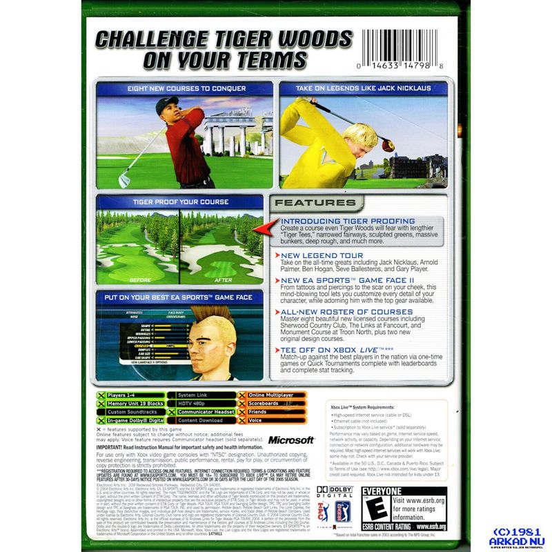 TIGER WOODS PGA TOUR 2005 XBOX NTSC USA SEALED