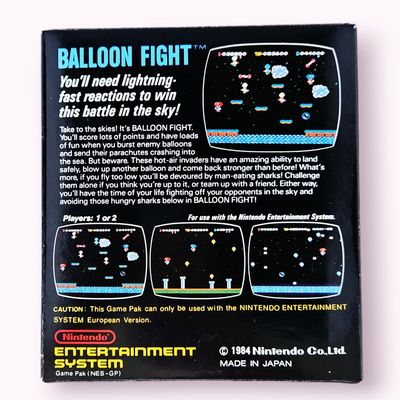 BALLOON FIGHT NES 5 SKRUVAR SVENSK FÖRSTA UTGÅVA