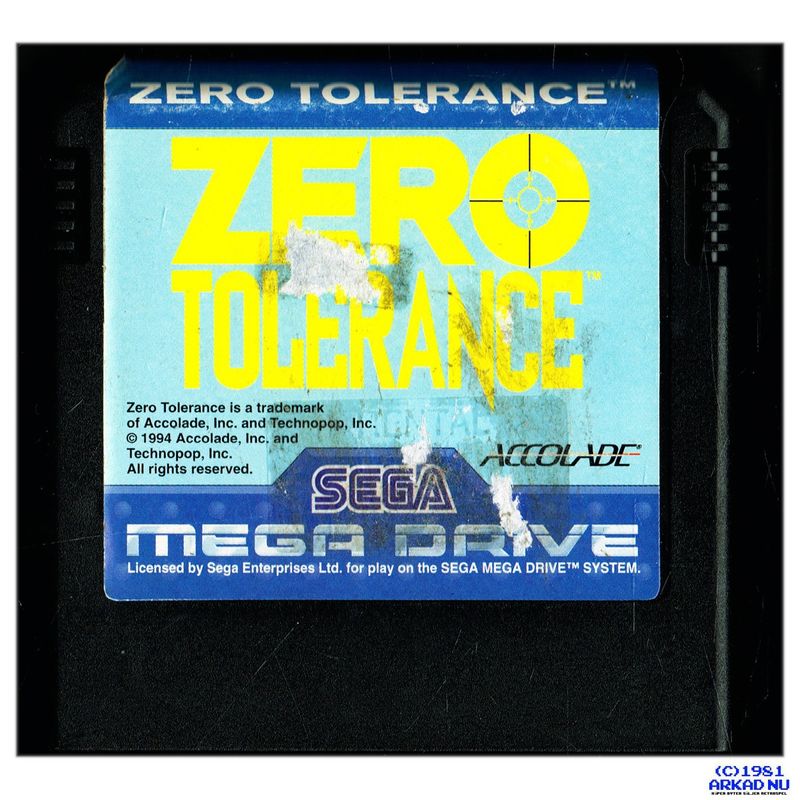 ZERO TOLERANCE MEGADRIVE