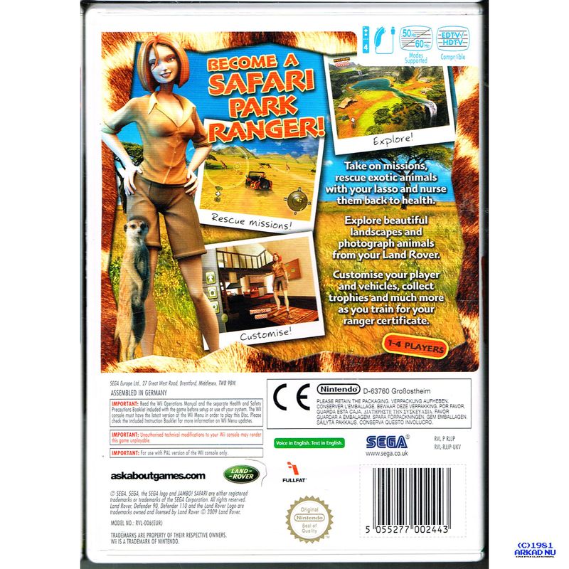 JAMBO SAFARI RANGER ADVENTURE WII