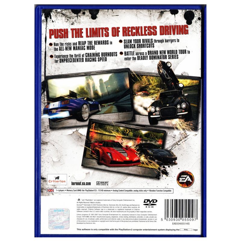 BURNOUT DOMINATOR PS2