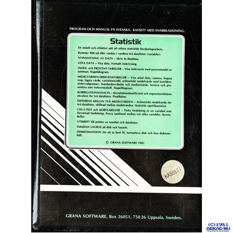 STATISTIK C64 KASSETT