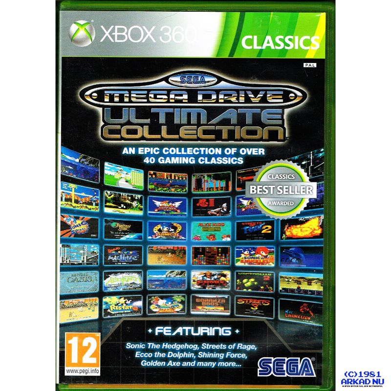 SEGA MEGA DRIVE ULTIMATE COLLECTION XBOX 360