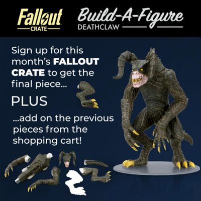 FALLOUT BUILD-A-FIGURE DEATHCLAW LOOTCRATE KOMPLETT